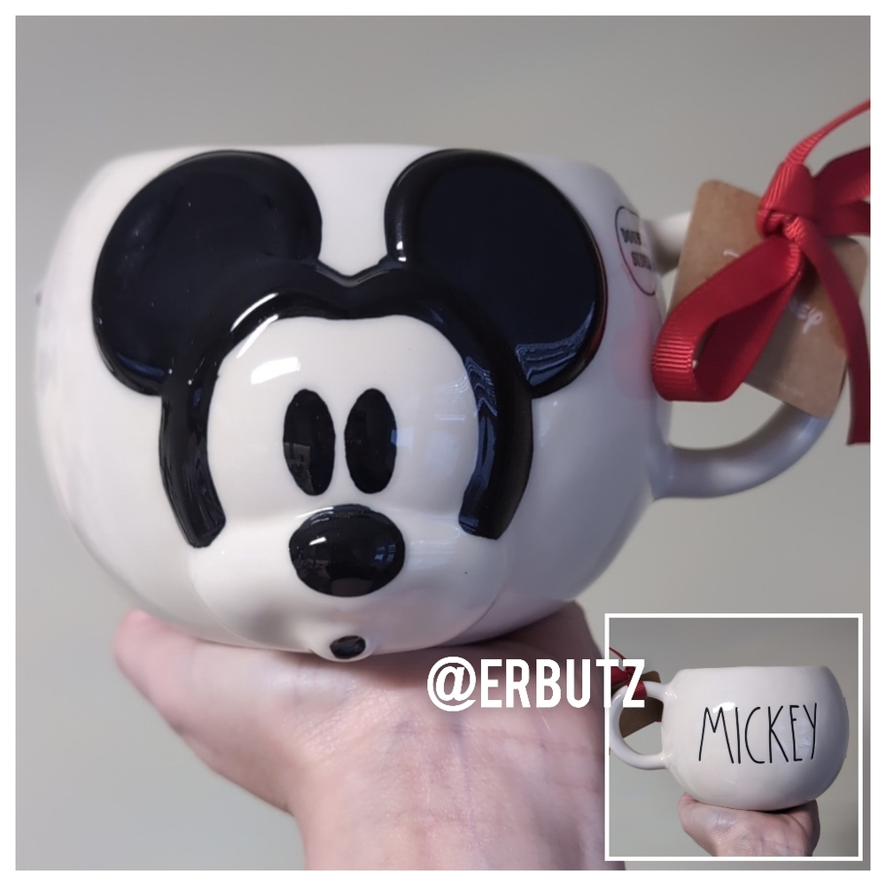 Rae Dunn x Disney MICKEY Oversized Mug With Heavily Embossed Mickey Face 🐭